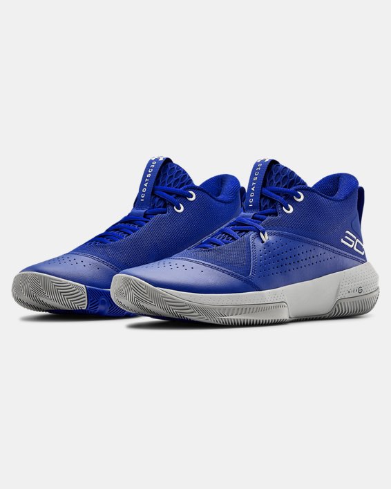 Adult UA SC 3ZER0 IV Basketball Shoes, Blue, pdpMainDesktop image number 3